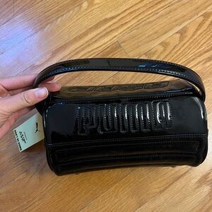 Puma Glossy Black Handbag